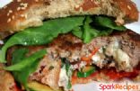 Turkey burger stuffed with Zuchinni/mushrooms  {Meal for one}